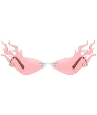Oversized Fashion Sunglasses Irregular Protection Glasses - B-pink - CE196LZ3NUD $8.25