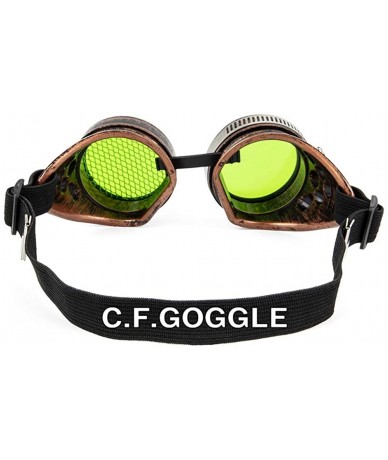 Goggle Vintage Steampunk Goggles Victorian Style Goggles Kaleidoscope Glasses - Brass - C018TA2MOAO $29.21