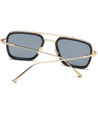 Oversized Sunglasses Men Vintage Brand Designer Coating Sun Glasses Women Gold Brown - Gold Trans - C518Y2NXSRQ $11.06