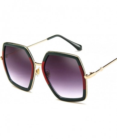 Square Oversized Square Sunglasses Women Luxury Vintage Sunglass Fashion Big Frame Sun Glasses UV400 - Silver - CB197A2U6L8 $...