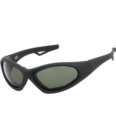 Sport Wind Resistant Sunglasses Motorcycle- Sports- Driving- Cycling Wrap - Black - Verdant - CJ196MW25AH $22.37