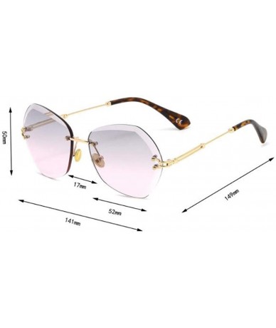 Aviator Frameless trimming sunglasses- ladies 2019 new sunglasses women fashion trend sunglasses - D - C318SKZMTQM $30.06