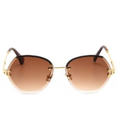 Aviator Frameless trimming sunglasses- ladies 2019 new sunglasses women fashion trend sunglasses - D - C318SKZMTQM $30.06