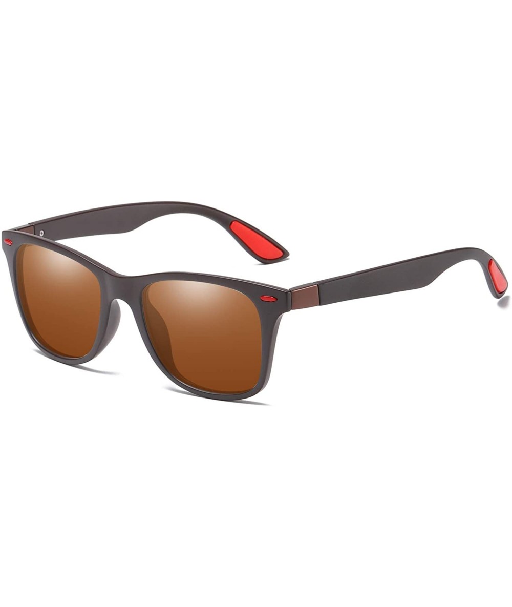 Sport Polarized Sunglasses Vintage Sun Glasses For Men Women - 100% UV Blocking - 04.tea Tea - CU18YQ9CCGL $9.68