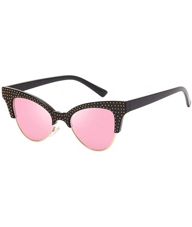 Cat Eye Sunglasses for Women Cat Eye Vintage Sunglasses Retro Glasses Eyewear UV 400 Protection - Pink - CN18QX40OWI $10.20