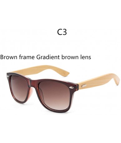 Goggle Retro Sunglasses Men Bamboo Sunglass Women Sport Goggles Gold Mirror Sun Glasses - C3 - C5194ONNZSM $47.62