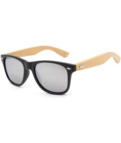 Goggle Retro Sunglasses Men Bamboo Sunglass Women Sport Goggles Gold Mirror Sun Glasses - C3 - C5194ONNZSM $29.06