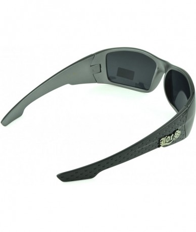 Round Gangster Sunglass Hardcore Dark Lens Sunglasses Men Women - Black-gray - CT12D1PG8FX $9.72