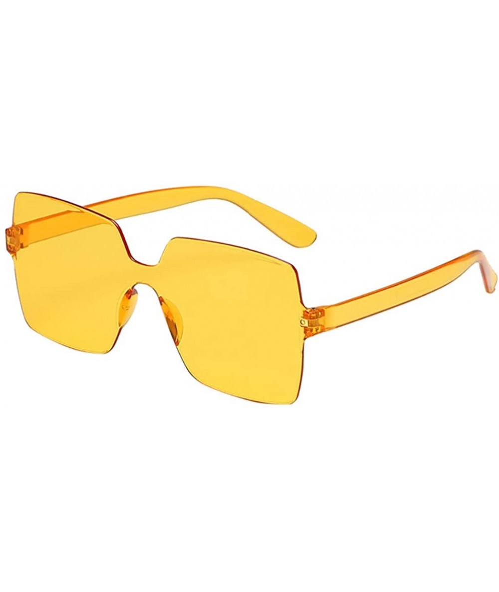 Rimless Sunglasses Oversized Transparent Eyeglasses 2DXuixsh - A - C1196Z0RTUC $7.53