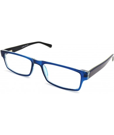 Rectangular Acetate Temple Reading Glasses 1934 50mm (small) - Blue Ime - CM12CUI1Q5J $50.99