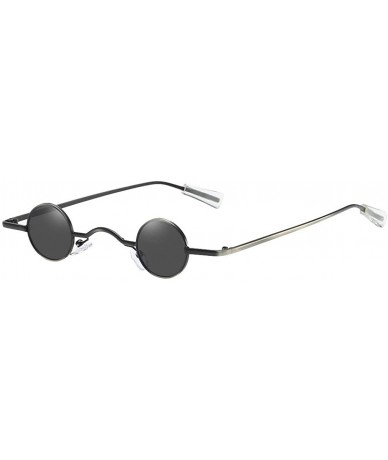 Oval UV Protection Sunglasses for Women Men Full rim frame Round Plastic Lens and Frame Sunglass - Black - CC1902SS2TW $11.49