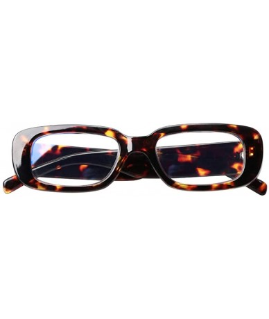 Rectangular Womens Anti-Blue Blocker Light Rectangle Reading Glasses - Anti Blue - Leopard - CE18Z0GONCU $8.54