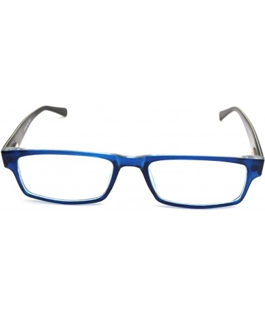 Rectangular Acetate Temple Reading Glasses 1934 50mm (small) - Blue Ime - CM12CUI1Q5J $29.91