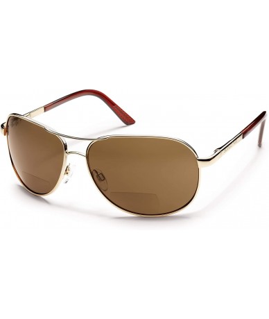 Round Optics Aviator Sunglasses - Gold / Polarized Brown - C0115LHX3ZN $26.61
