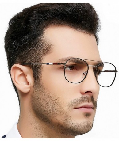 Aviator Photochromic Metal Sunglasses for Men Women Polarized Lens - B-silver - CR18IGWLLRH $18.97