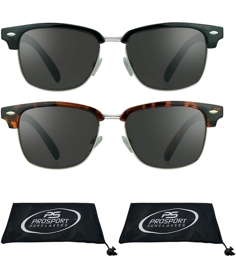Wayfarer Classic Reading Sunglasses with Round Horn Rimmed Plastic Frame for Men & Women - Not Bifocal - CU18L9TAOYD $30.76