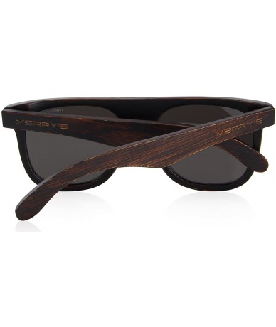 Square Men Wooden Polarized Sunglasses 100% UV Protection vintage Eyewear S5085 - Silver - CI185DDWA4X $24.20