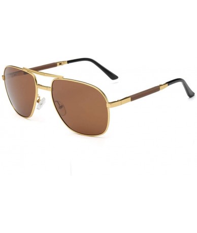 Oversized Polarized Sunglasses for Men Women Folding Sunglasses Eyewear Sun Glasses for Outdoor - Coffee - C218X6I7RSA $26.81