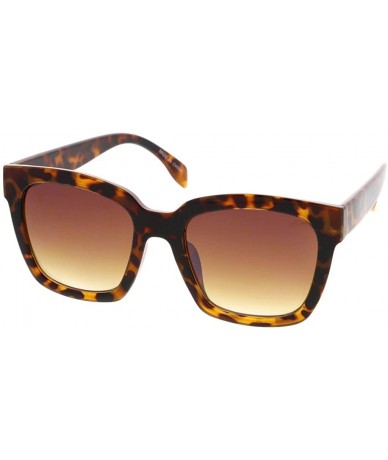 Square Retro Fashion Thick Square Frame Simple Women Sunglasses Model 78 - Brown - CR182GAHK8C $19.32