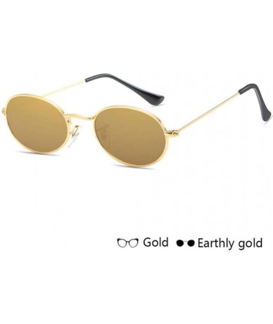 Oval Women Oval Sunglasses Luxury Metal Sun Glasses Eyeglass Frames Casual UV400 Eyewear (D) - D - CK19620OSKT $16.51