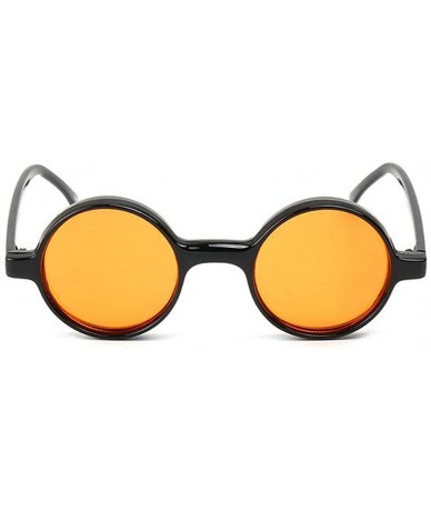 Round glasses Fashion Shades Sunglasses - Orange - CA192QAK5HR $22.24