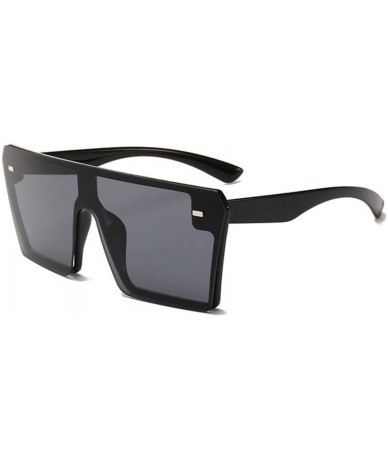 Square Oversize Square Sunglasses Women Fashion Flat Top Gradient Sun Glasses Men Rimless Large Frame Oculos - 3 - C718R3C4ZN...