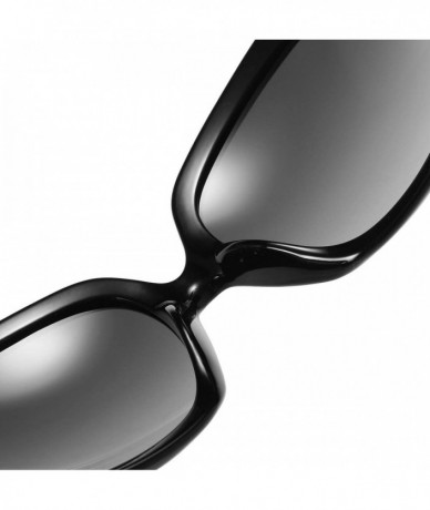 Rimless Polarized HD Sunglasses for Women Polarized Metal Mirror UV 400 Lens Protection - Black - CG198OCDS45 $14.72
