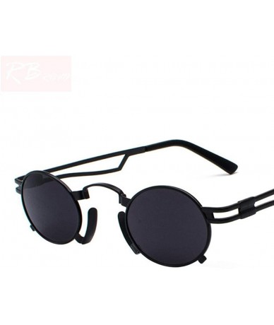 Aviator Fashion Punk Sunglasses Women/Men Classic Metal Vintage Sun Glasses Black Black - Gold Red - CE18Y6RZ4RK $16.51