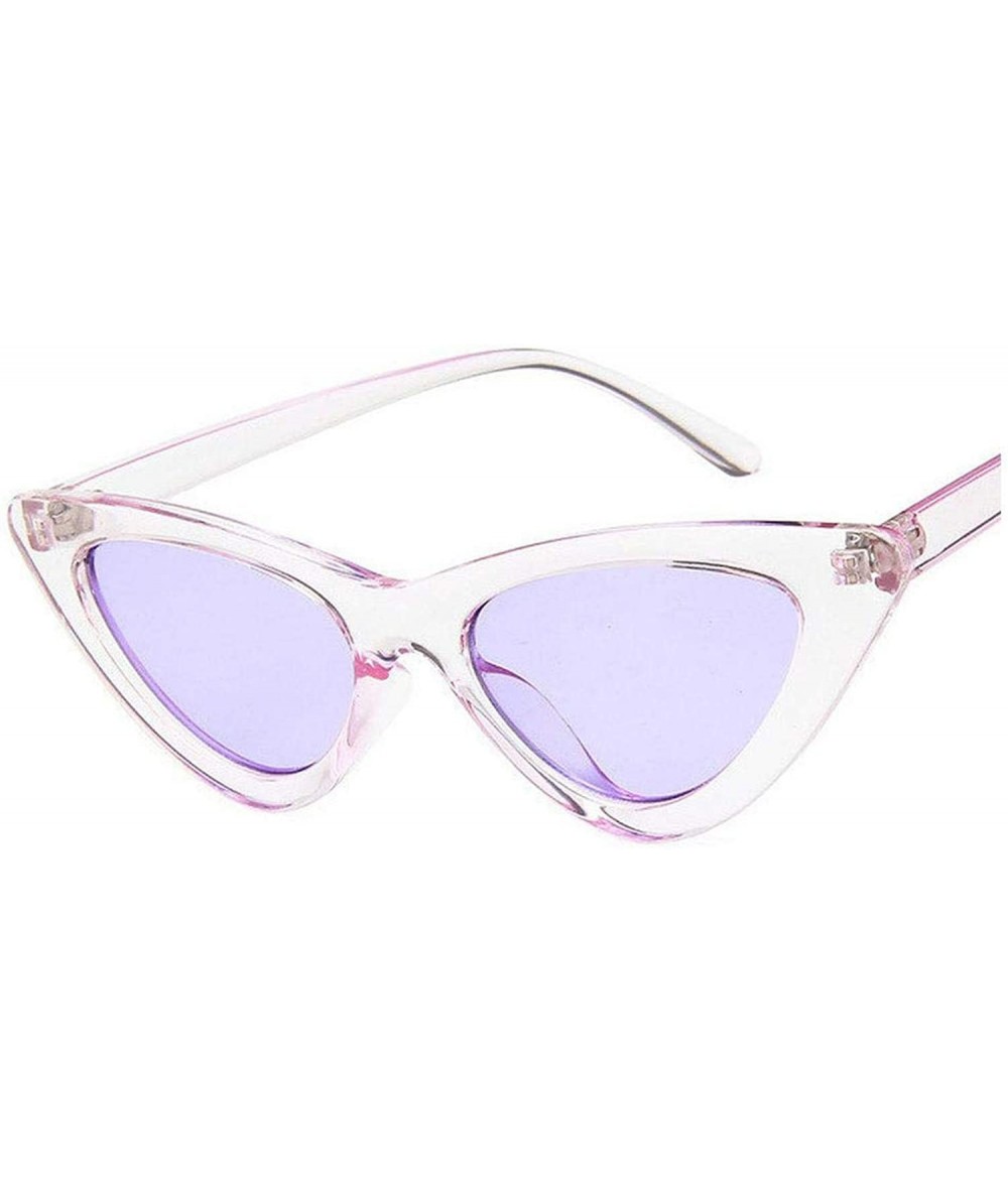 Round Cute Sexy Retro Cat Eye Sunglasses Women Small Black White Triangle Vintage Cheap Sun Glasses Red UV400 - CE19850ULRZ $...