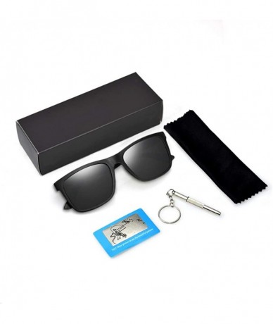 Aviator Polarized Sunglasses for Men TR90 Unbreakable Mens Sunglasses Driving Sun Glasses For Men/Women - CN18G3DY3NZ $14.01