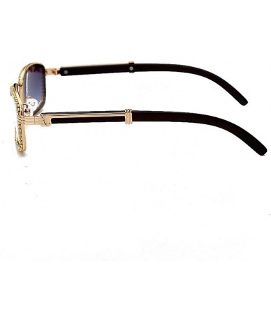 Square Diamond Sunglasses Vintage Glasses Fashion - Gold&gray - CL1926ZD4C6 $14.46
