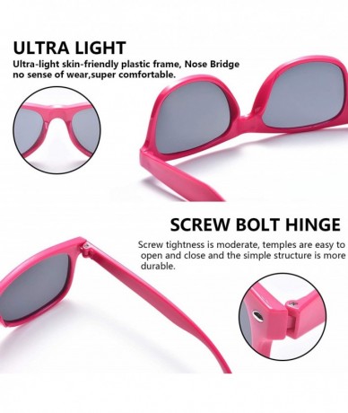 Square Wholesale Sunglasses Bulk for Adults Party Favors Retro Classic Shades 10 Pack - Hot Pink - CL18RI7G54G $11.78