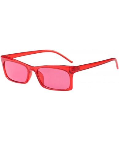 Square Unisex Vintage Sunglasses Rapper Fashion Small Square Frame Sun Glasses Eyewear - A - C818TQWW2TW $21.36
