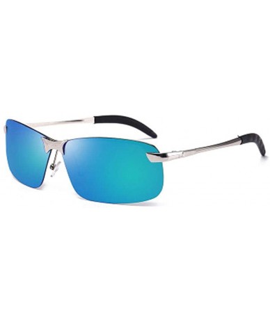 Oval Sports driving fashion polarized sunglasses square men's polarized sunglasses discolored sunglasses - CT190MWTTU2 $22.18