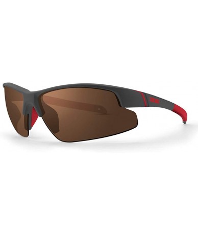 Sport Bravo Golf Sport Riding Gray/Red Sunglasses - Hc Brown - CG18IRAYIA8 $18.77