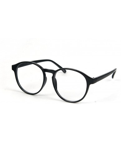 Wayfarer Clear Lens Round Wayfarer Eyeglasses P3045CL - Black - CV11BOS7COB $18.81