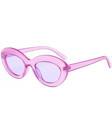 Oval Sunglasses for Women Men Oval Sunglasses Plastic Frame Sunglasses Retro Glasses Eyewear Sunglasses for Holiday - CP18QO3...