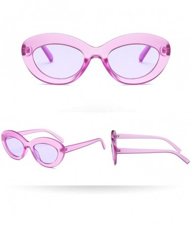 Oval Sunglasses for Women Men Oval Sunglasses Plastic Frame Sunglasses Retro Glasses Eyewear Sunglasses for Holiday - CP18QO3...
