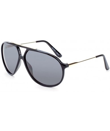 Aviator Scarface Retro Hip Hop Aviator Sunglasses - Black & Gold - CS183MKL29W $10.35