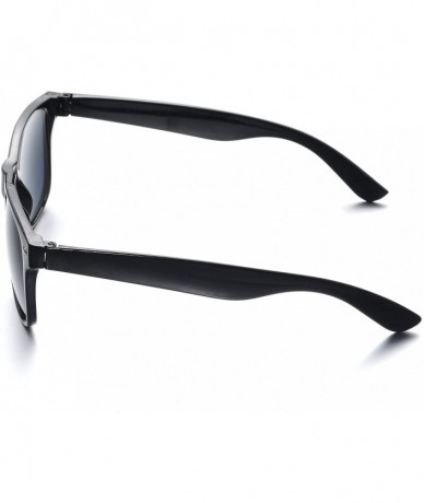 Oval Wholesale 80'S Black UV Coating Party Sunglasses for Adults Kids 10 Pack (Black) - Black - CW18EQT84C4 $17.84