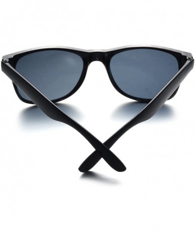Oval Wholesale 80'S Black UV Coating Party Sunglasses for Adults Kids 10 Pack (Black) - Black - CW18EQT84C4 $17.84