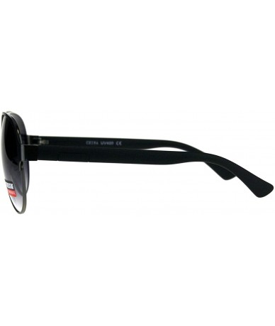 Aviator Mens Aviator Sunglasses Metal & Plastic Designer Style Shades UV 400 - Gunmetal (Smoke) - C518HKWI38Y $11.62