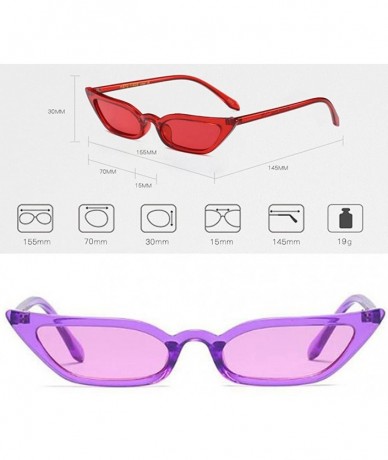 Goggle Goggles Vintage Cat Eye Sunglasses Candy Color Small frame sunglasses - C7 - C718CHSGWXN $22.47