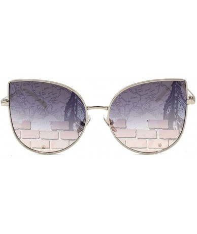 Cat Eye Sale Day Deals Sale Offers-Cat Eye Mirrored Flat Lenses Women Sunglasses - Grey - CW18ECXERDZ $12.48