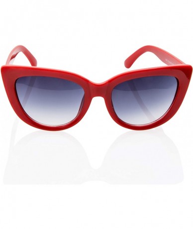 Cat Eye 70s 80s 90s Large Vintage Inspired Fashion Mod Chic High Pointed Cat Eye Sunglasses - CS18KRY5W4D $23.54