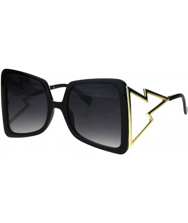 Square Super Oversized Square Sunglasses Womens Glamour Fashion Shades UV 400 - Black - CK18HYA46G7 $25.30