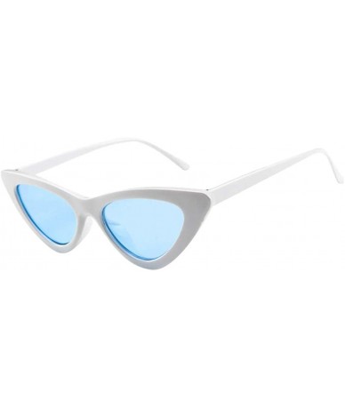 Rimless Women Retro Fashion Goggles Mirror Protection Cat Eye Sun Glasses - B - CS18OZL9HYQ $11.24