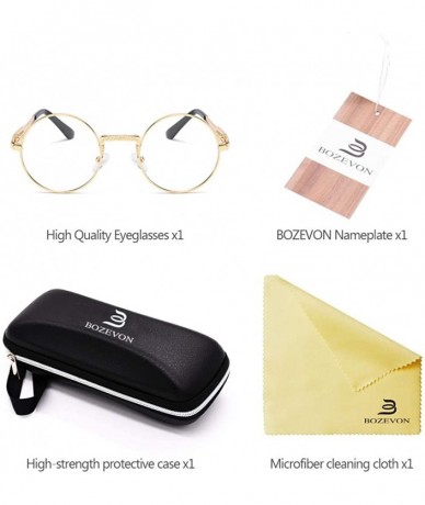 Oversized Unisex Glasses - UV400 Protection Round Vintage Steampunk Sunglasses - Black Frame Red Lens - CF190EZL52Y $18.34