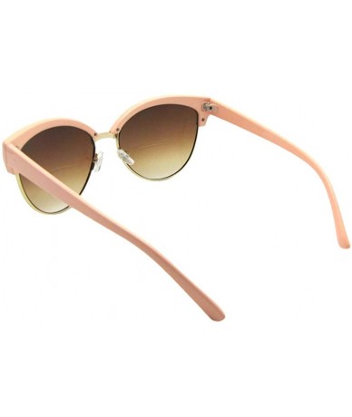 Butterfly Womens Fashion Bifocal Sunglasses B122 - Pink/Gold Frame Brown Lens - CQ18UEU9OZ2 $14.35