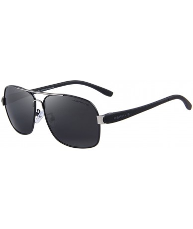 Oversized Men's Polarized Driving Sunglasses TR90 Color Mirror Lens Sun Glasses S8501 - Black - CU12N81MJAJ $27.87